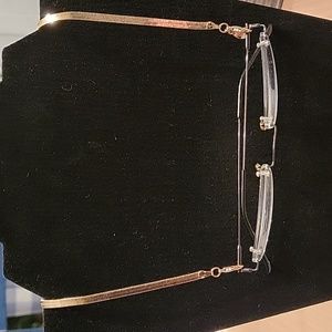 2 Gold tone eyeglass chains
